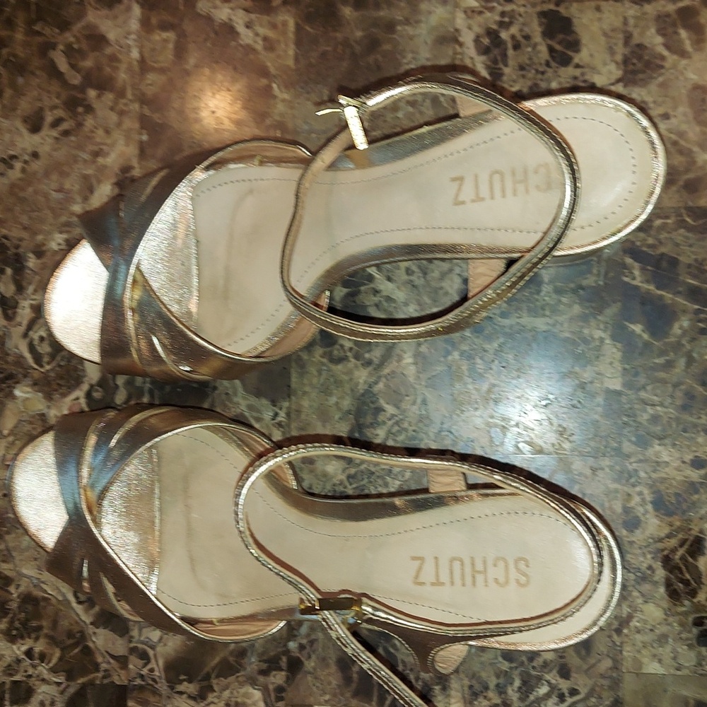 SCHUTZ Gold platform heels - Picture 6 of 6